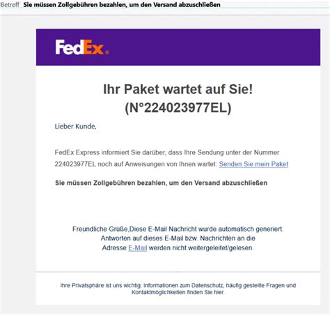 fedex zollgebühren fake|how to report fraud to fedex.